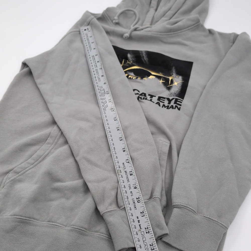 Taylor Swift Midnights Hoodie Sweatshirt Draw the Cat Eye Lyrics Official Gray - Picture 6 of 6